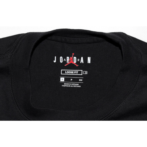 Nike Jordan Authentic World Wide Loose Fit Short Sleeve Black Shirt Size Small - Picture 6 of 7